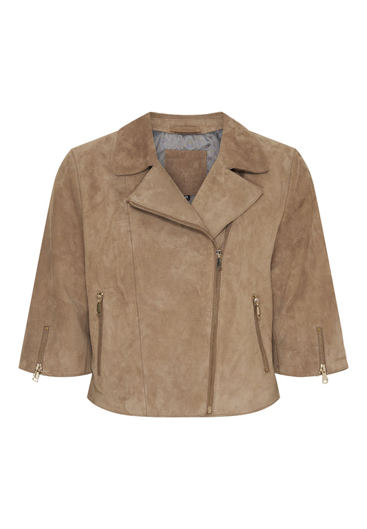 Cropped Suede Jacket
