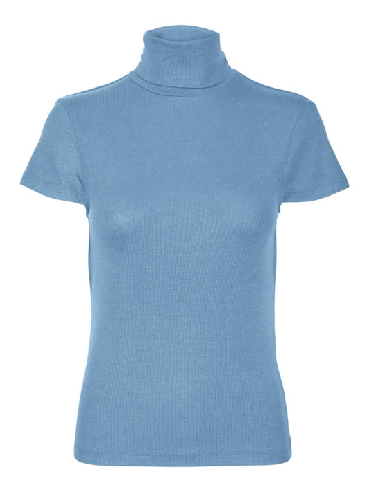 Vmirwina cap sleeve roll neck top