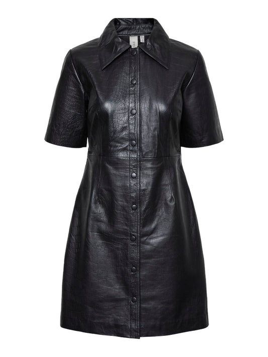 Yassymna 2/4 Leather Shirt Dress