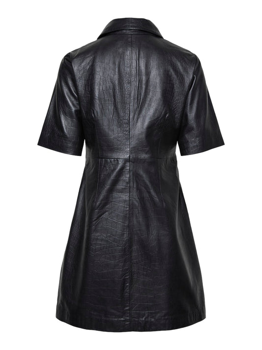 Yassymna 2/4 Leather Shirt Dress