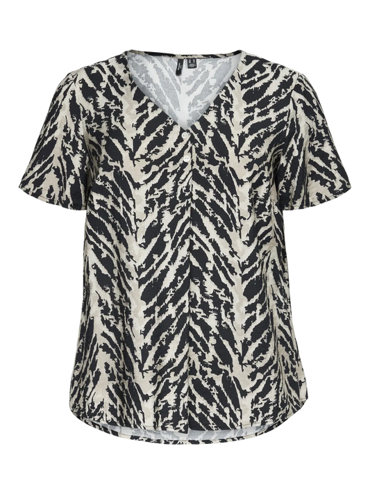 VmcLucy Ss V-Neck Top