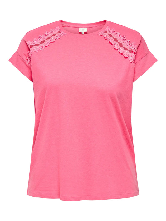 Carlimly O-neck Lace Top