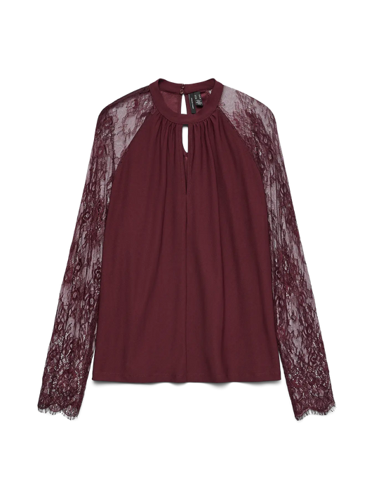 Vmmilla Ls Lace Top NOOS