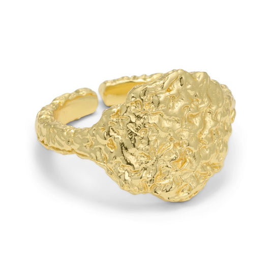 Signet Ring Med Foil Top G/b