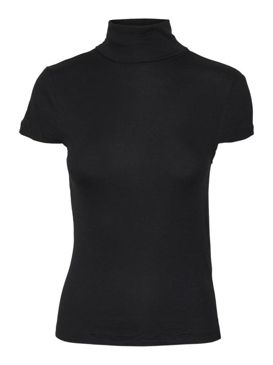 Vmirwina cap sleeve roll neck top