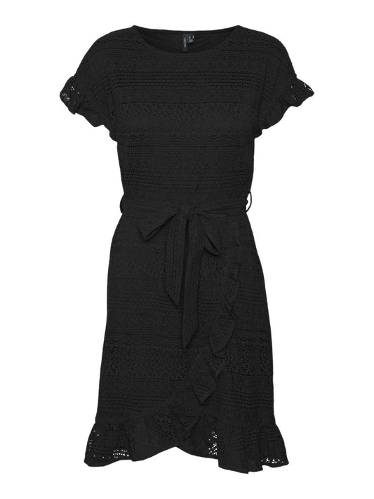 Vmhoney Lace S/S Short Wrap Dress