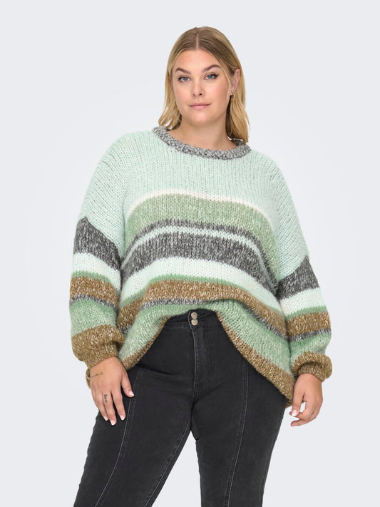 Caralyssa L/S Lifestripe O-Neck Knit