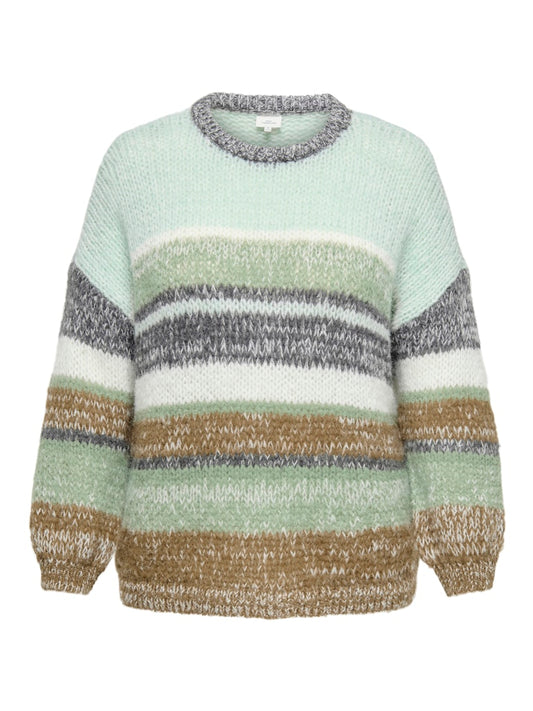 Caralyssa L/S Lifestripe O-Neck Knit